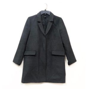 Topshop Gray Snap Button Blazer Pea Coat 6